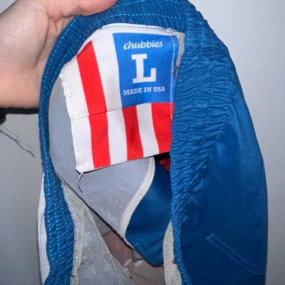 Chubbies Swim Trunks size large red white and blue - Picture 12 of 12